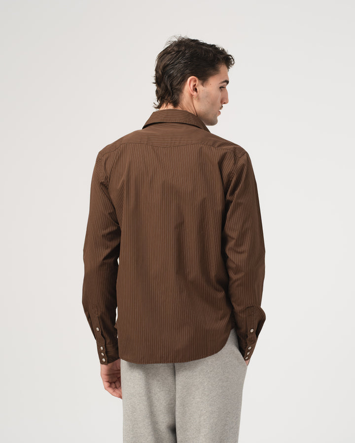 Western Shirt Mayfair Cotton Brown/Off White