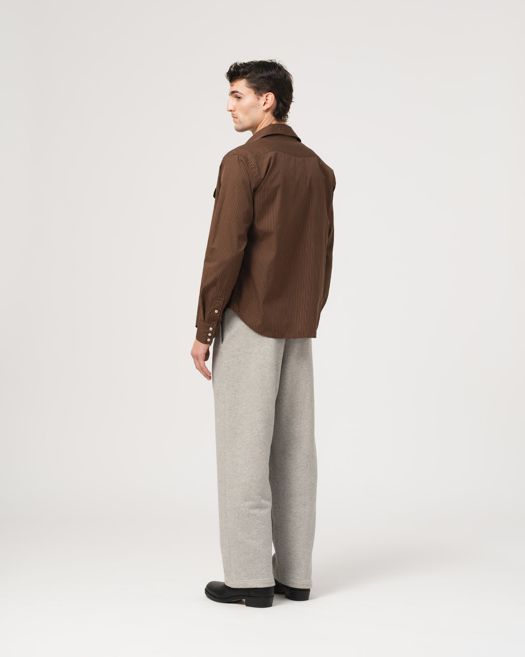 Western Shirt Mayfair Cotton Brown/Off White
