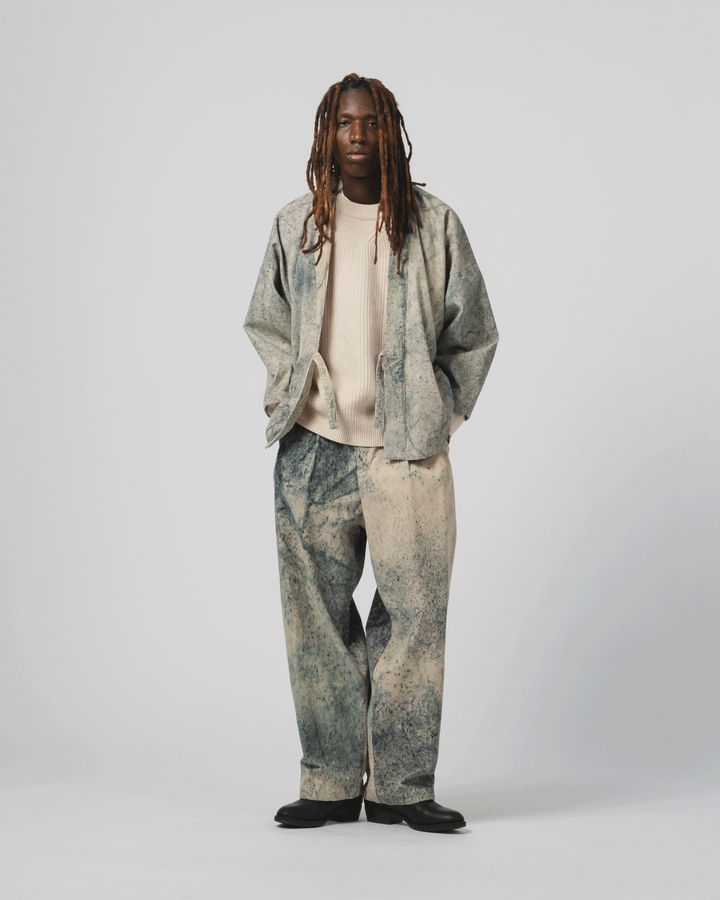 Shogun Kimono Felino Cord ベージュ/インク色