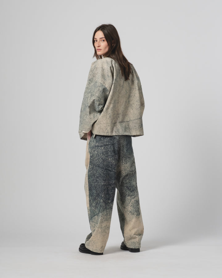 Shogun Kimono Felino Cord ベージュ/インク色