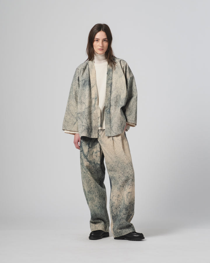 Shogun Kimono Felino Cord ベージュ/インク色