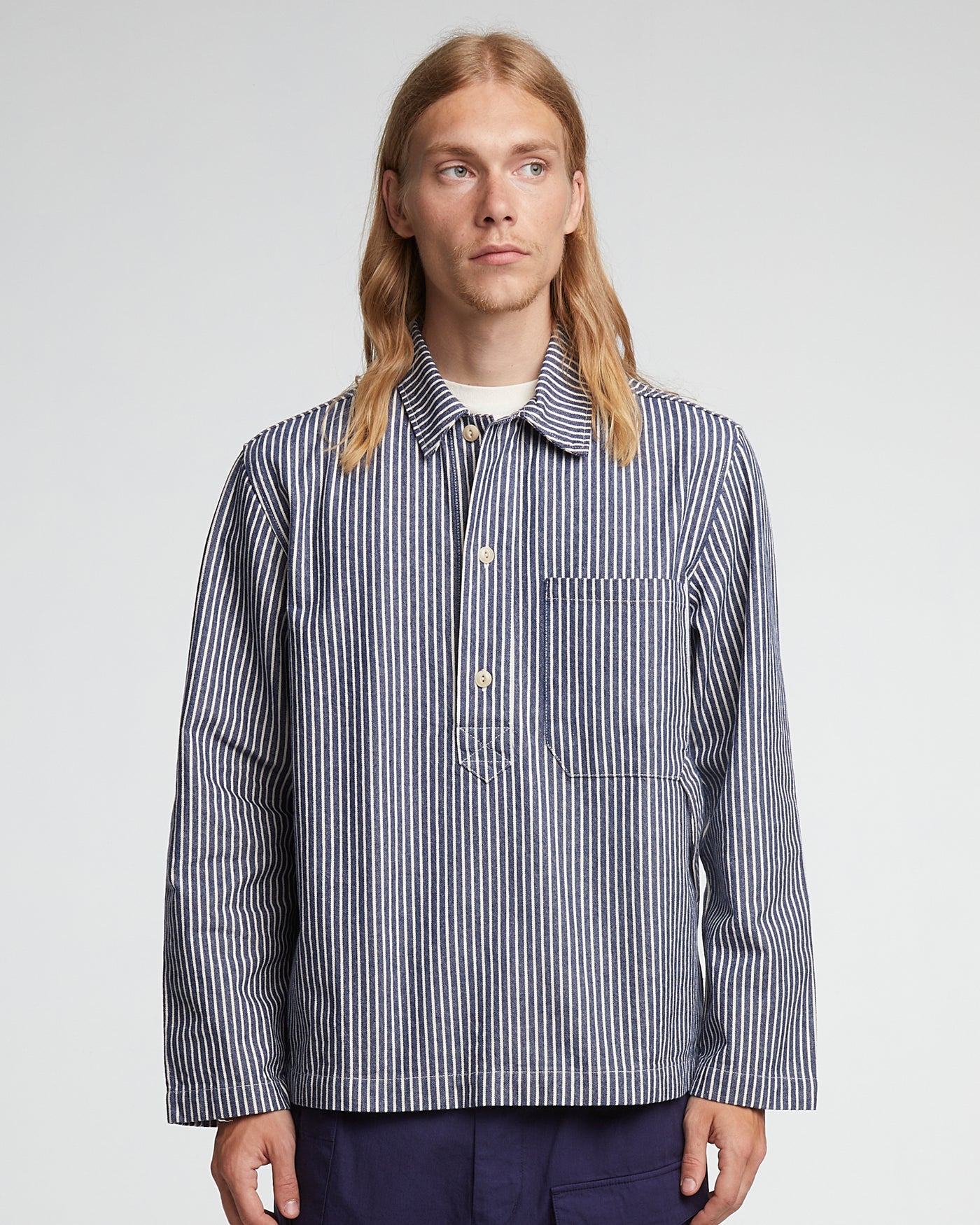 Fisherman Shirt Wild Road Stripes Blue/White