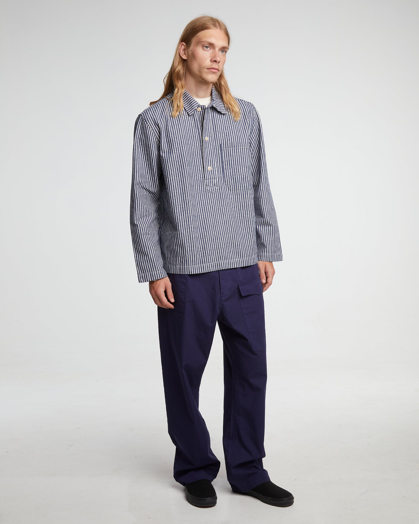 Fisherman Shirt Wild Road Stripes Blue/White