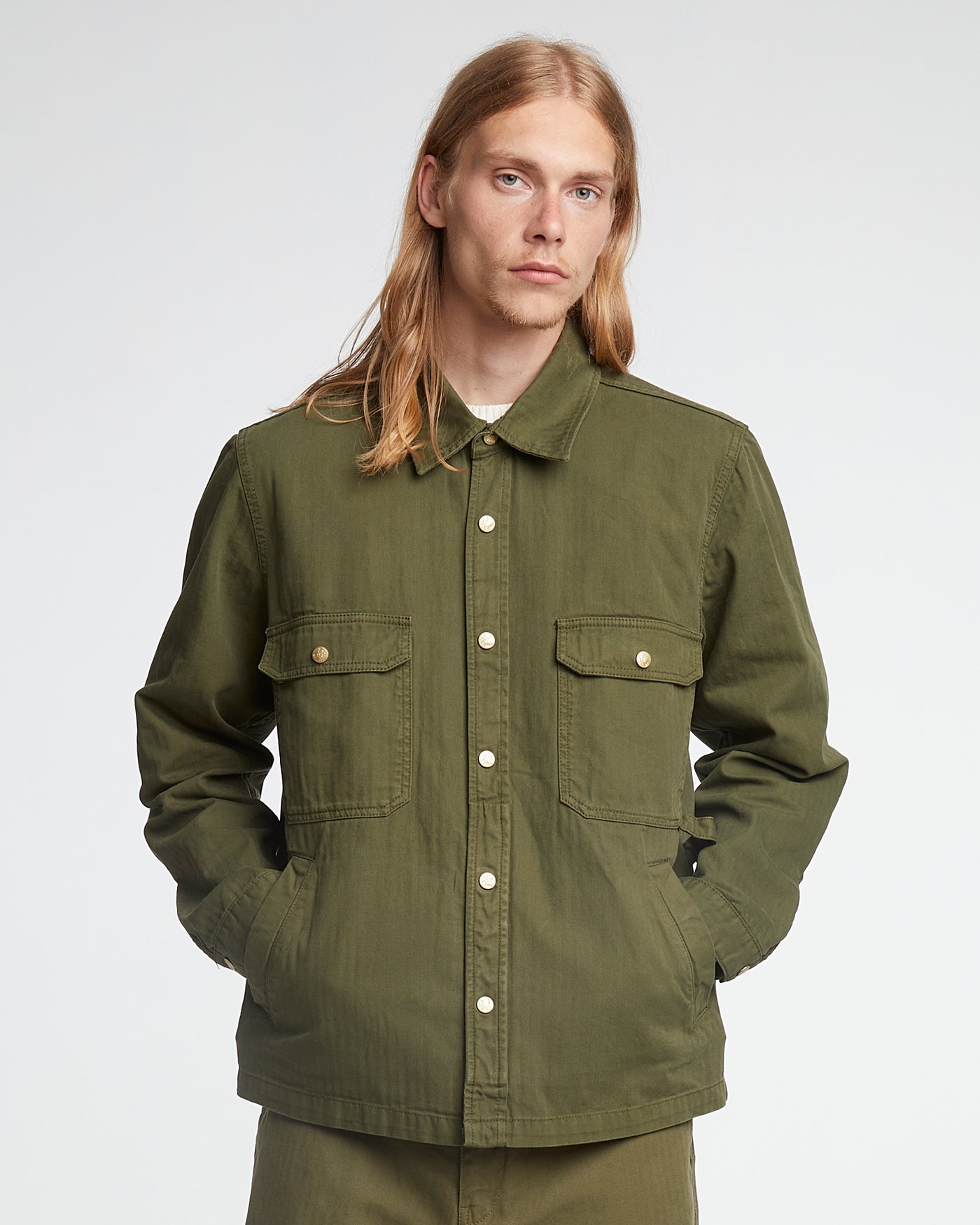 Troy Shirt HBT Cotton Avocado