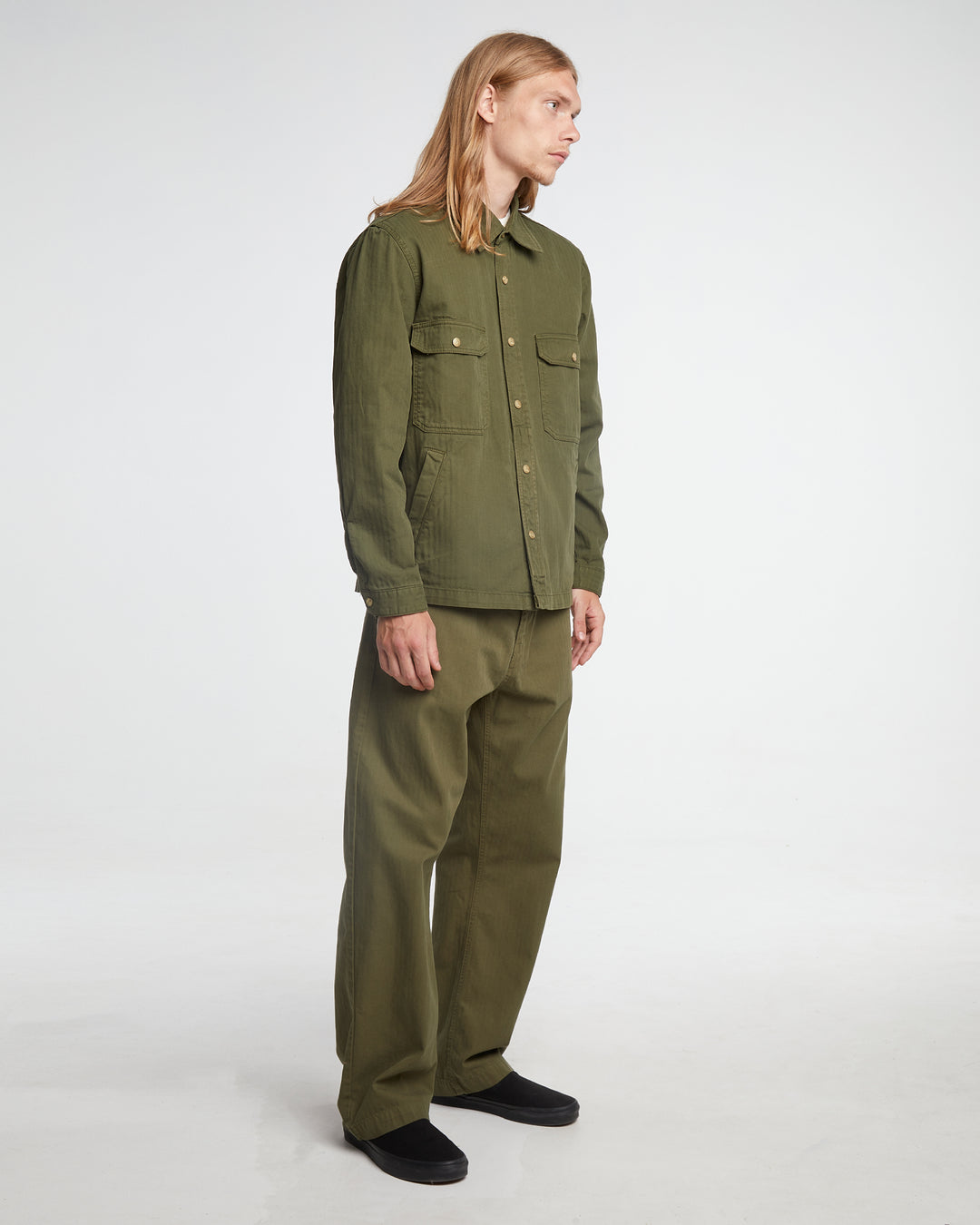 Troy Shirt HBT Cotton Avocado