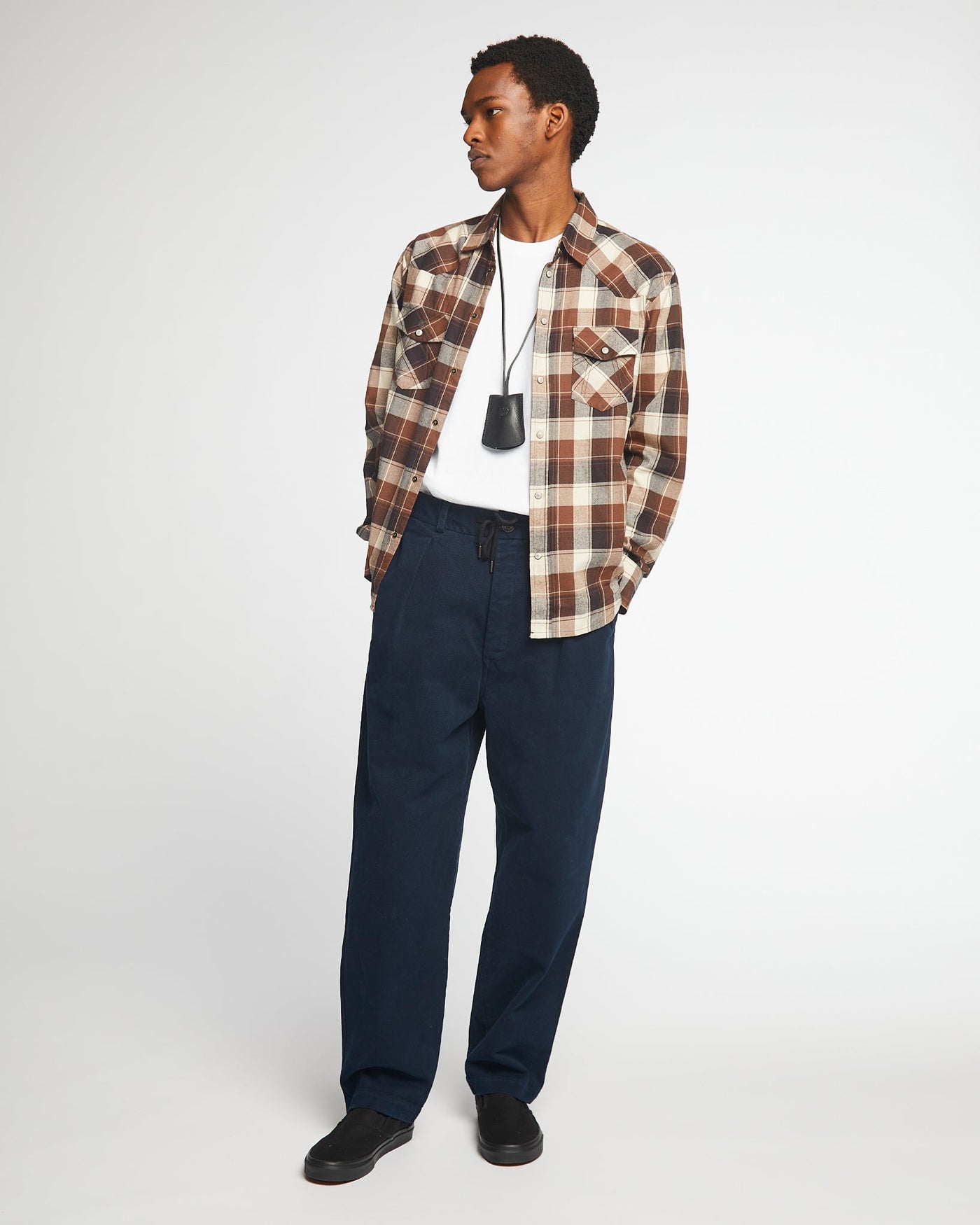 Western Shirt Polo Checks Chocolat