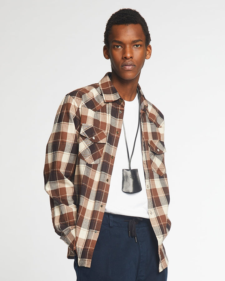 Western Shirt Polo Checks Chocolat