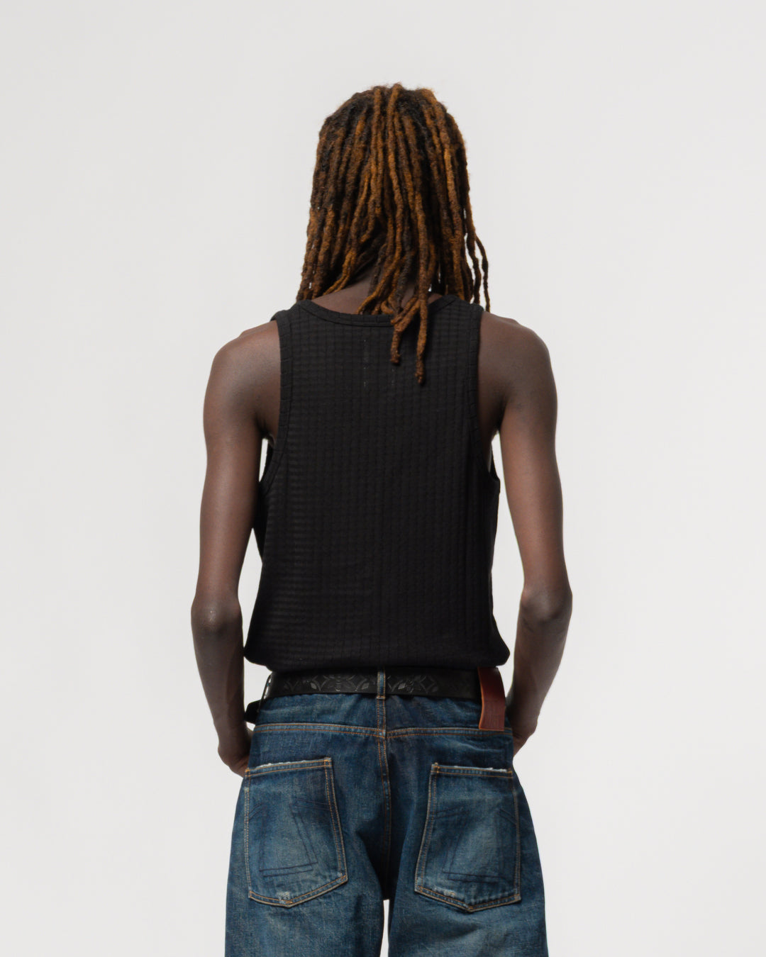 Tank Top Mesh Cotton Black
