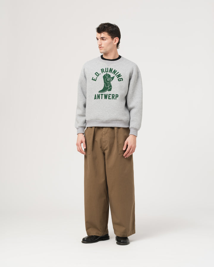 E.D. Running Sweater Jefferson Fleece Grey Melange