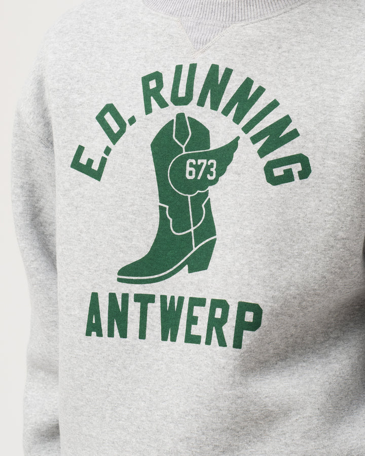 E.D. Running Sweater Jefferson Fleece Grey Melange