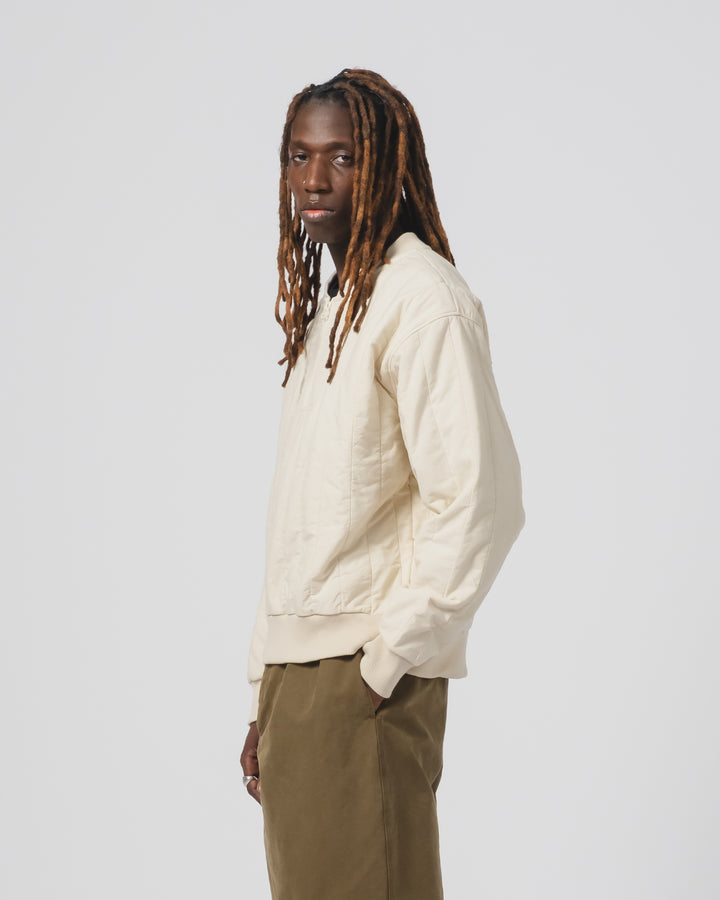 Oslo Sweater Quilted Cotton Ecru