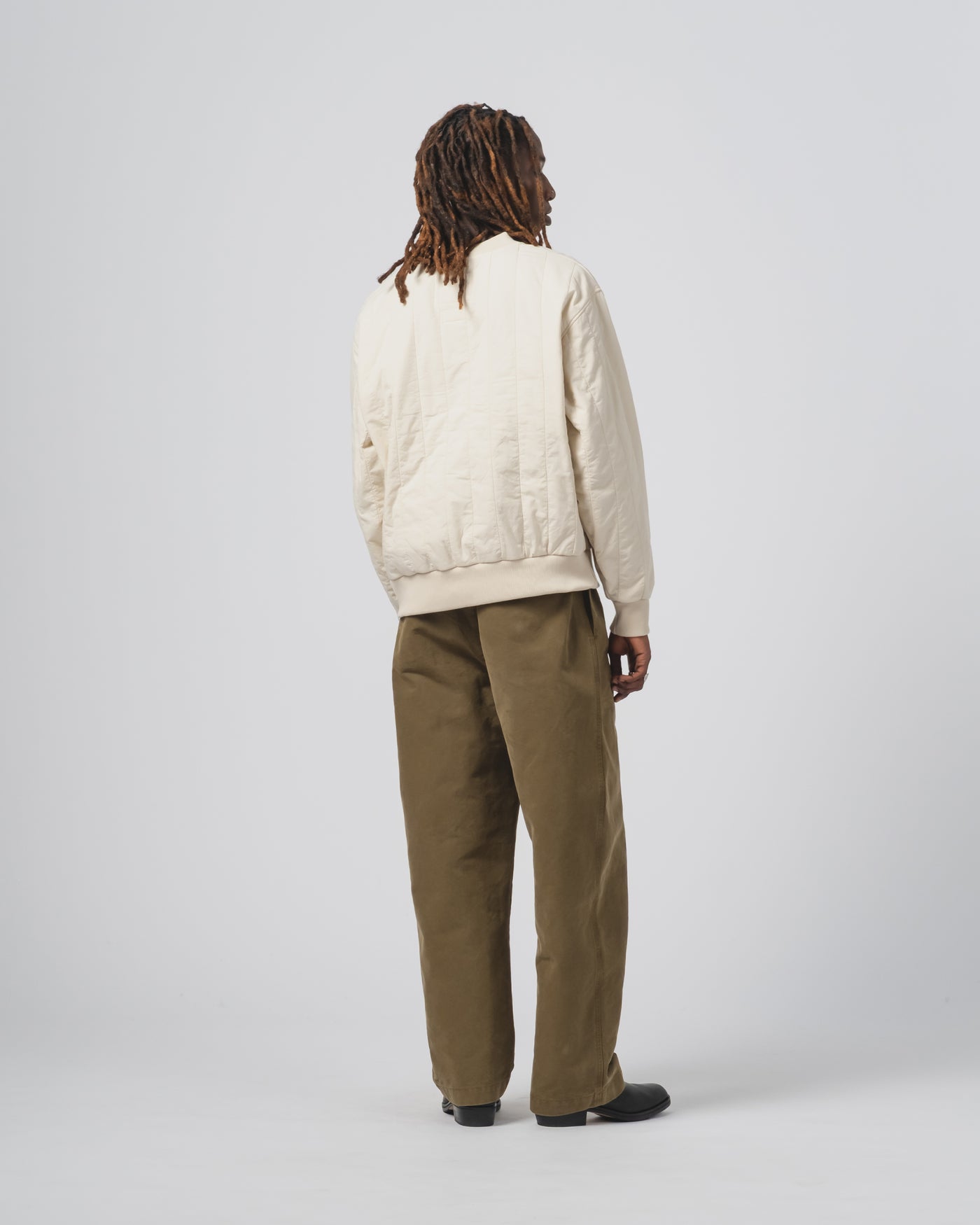 Oslo Sweater Quilted Cotton Ecru