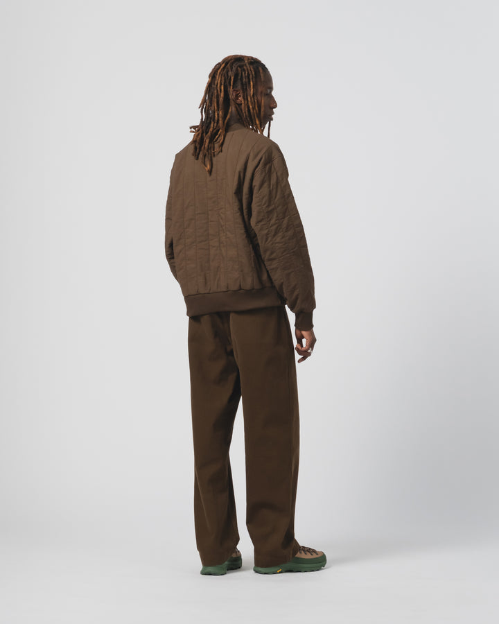 オスロ・スウェット　キルティングコットン　ジャバブラウン