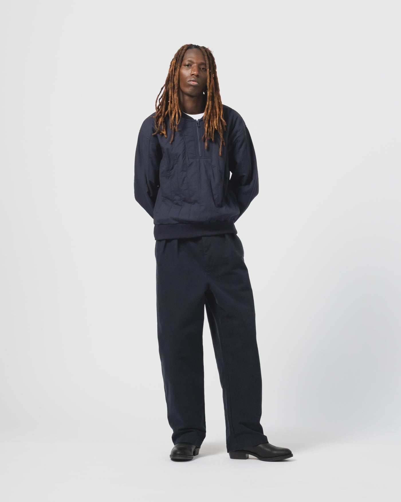 Oslo Sweater Quilted Cotton Inkt