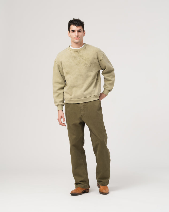 Detroit Sweater Basic Fleece Avocado