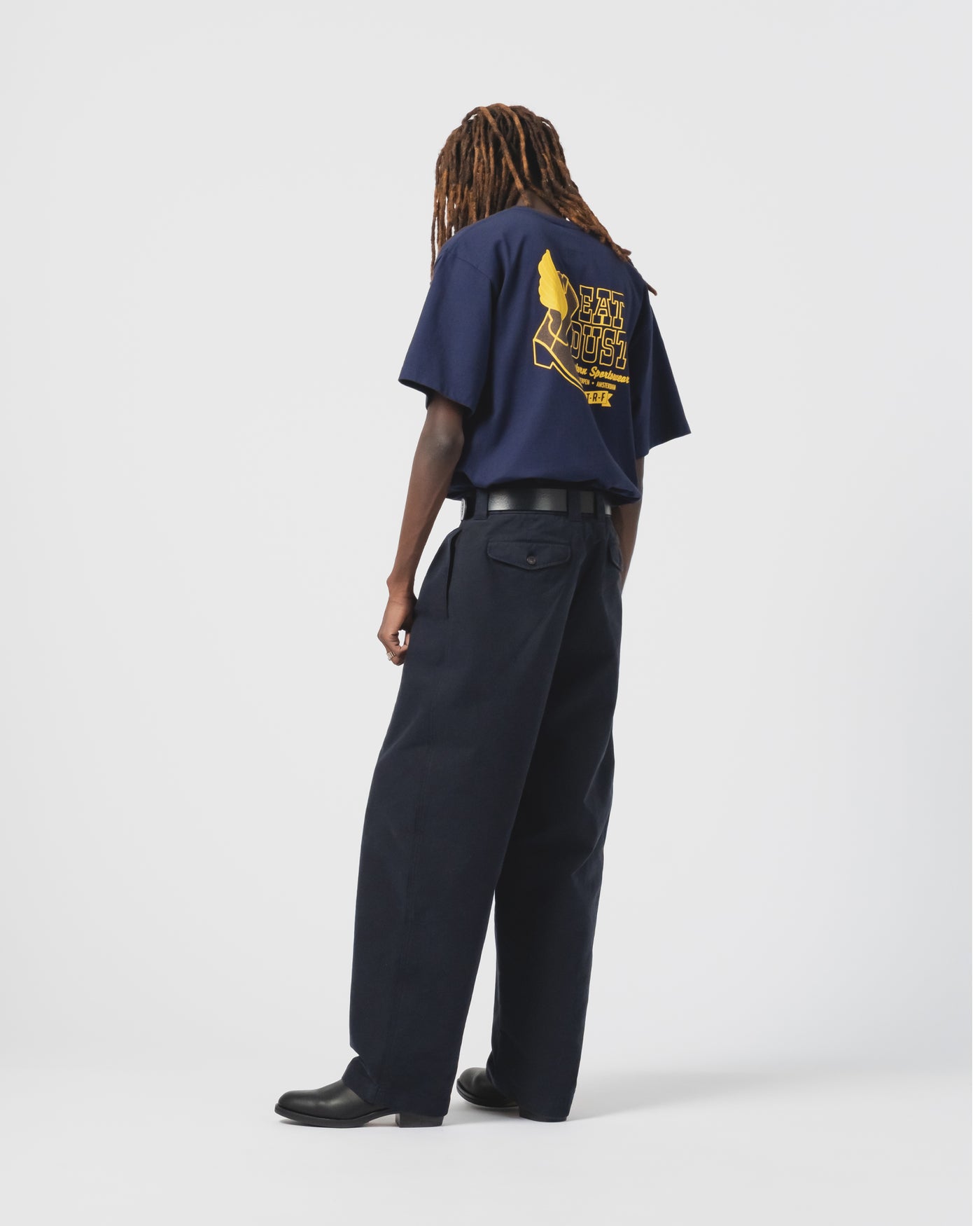 Flying Boots Tee Open End Indigo