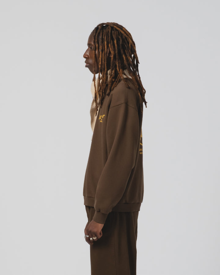 ウェスタン スポーツウェア セーター ベーシック フリース ブラウン