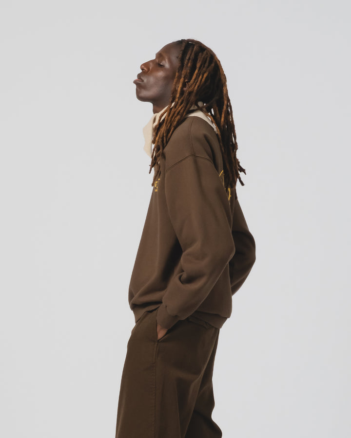 ウェスタン スポーツウェア セーター ベーシック フリース ブラウン