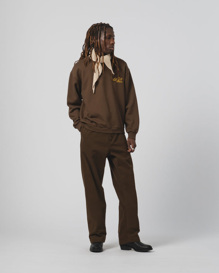 ウェスタン スポーツウェア セーター ベーシック フリース ブラウン