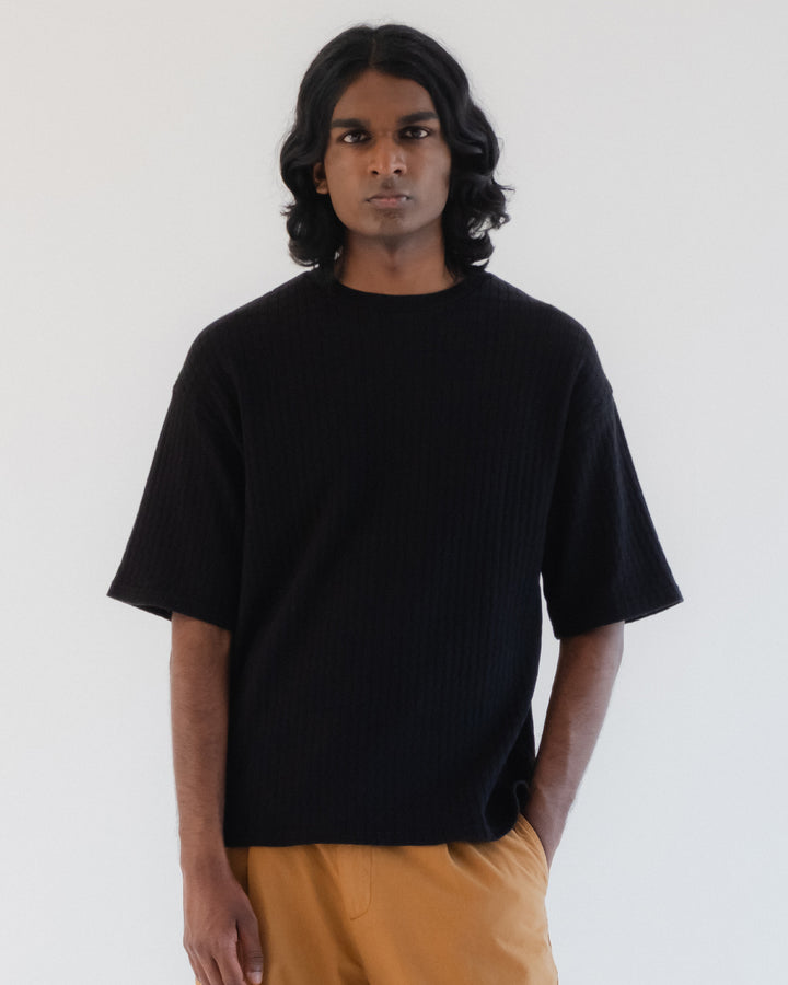 ビッグT コットンメッシュ ブラック