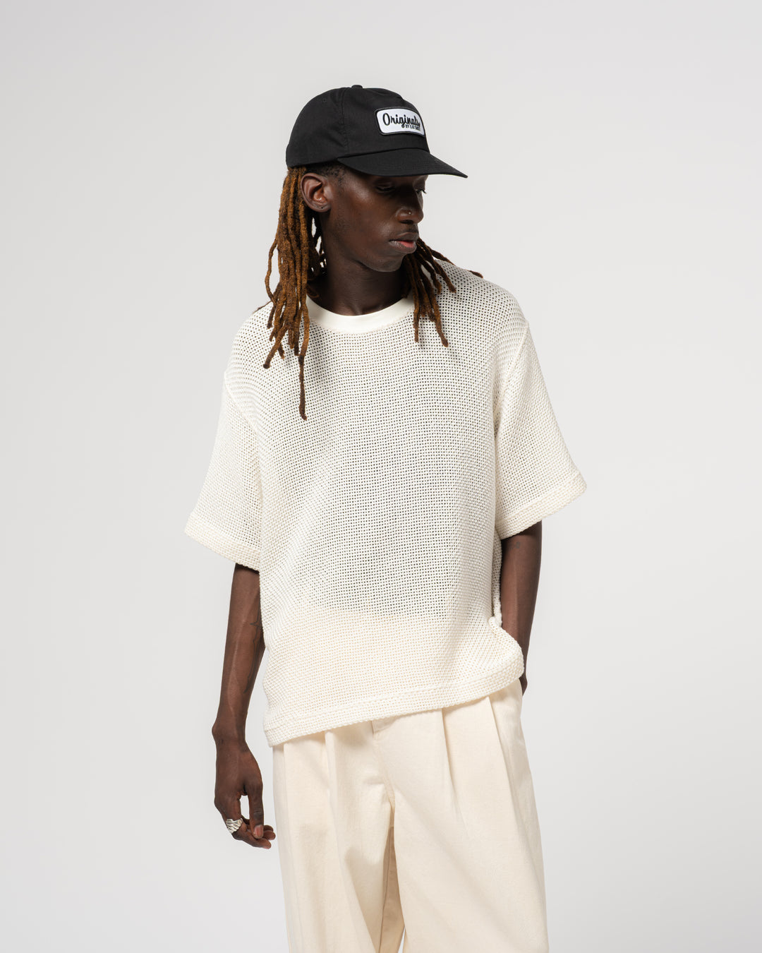 Power-T Trellis Cotton Ecru