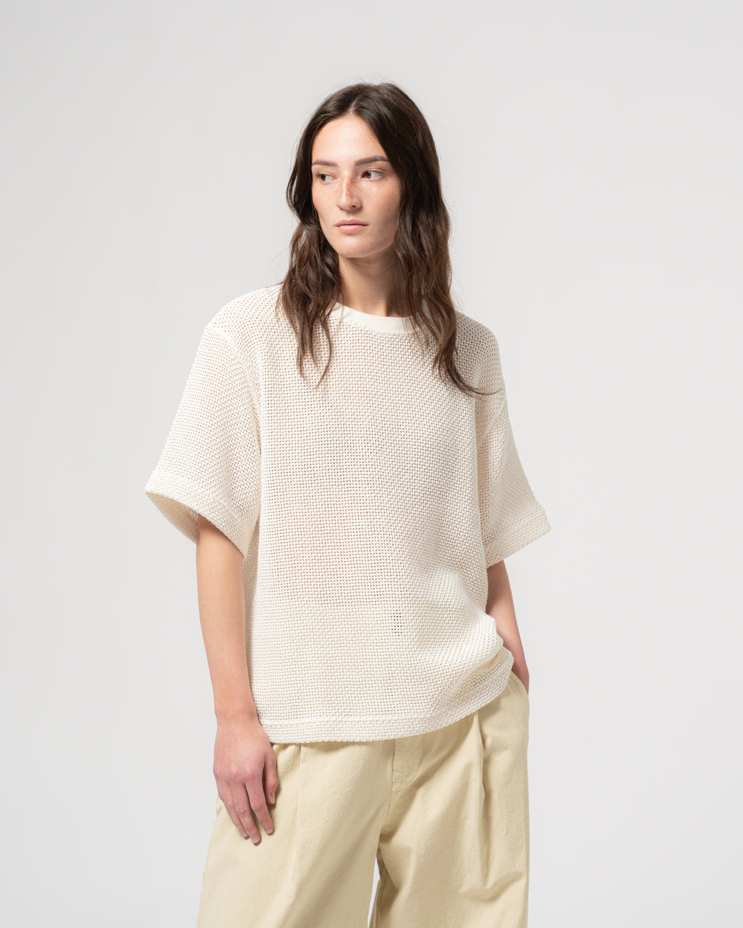 Power-T Trellis Cotton Ecru