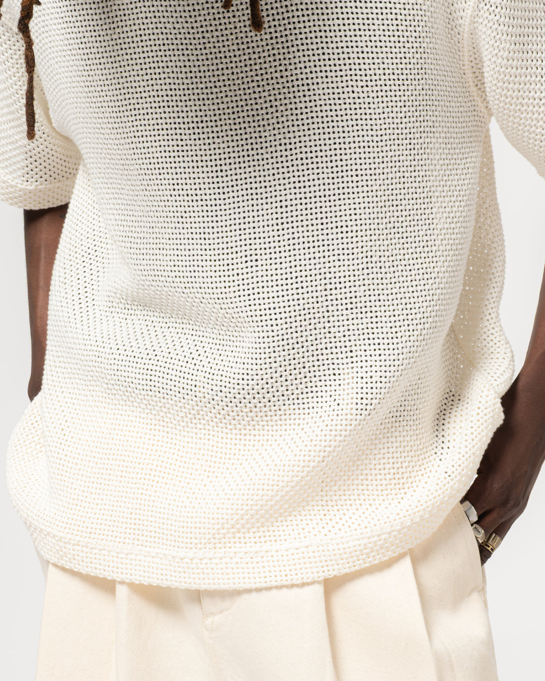 Power-T Trellis Cotton Ecru