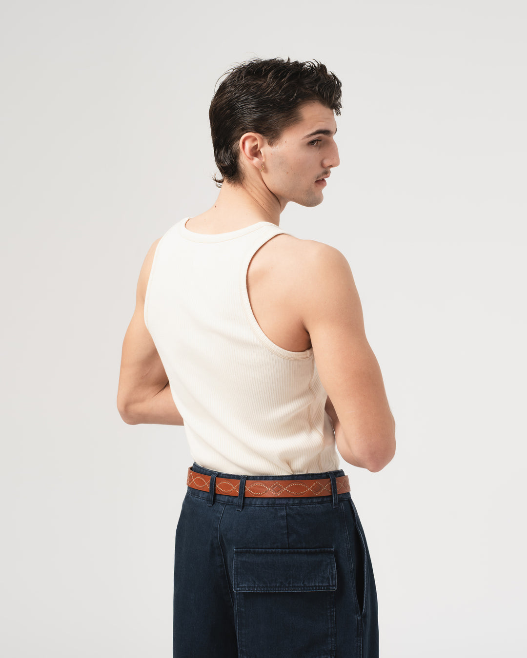 Tank Top Military Rib Ecru