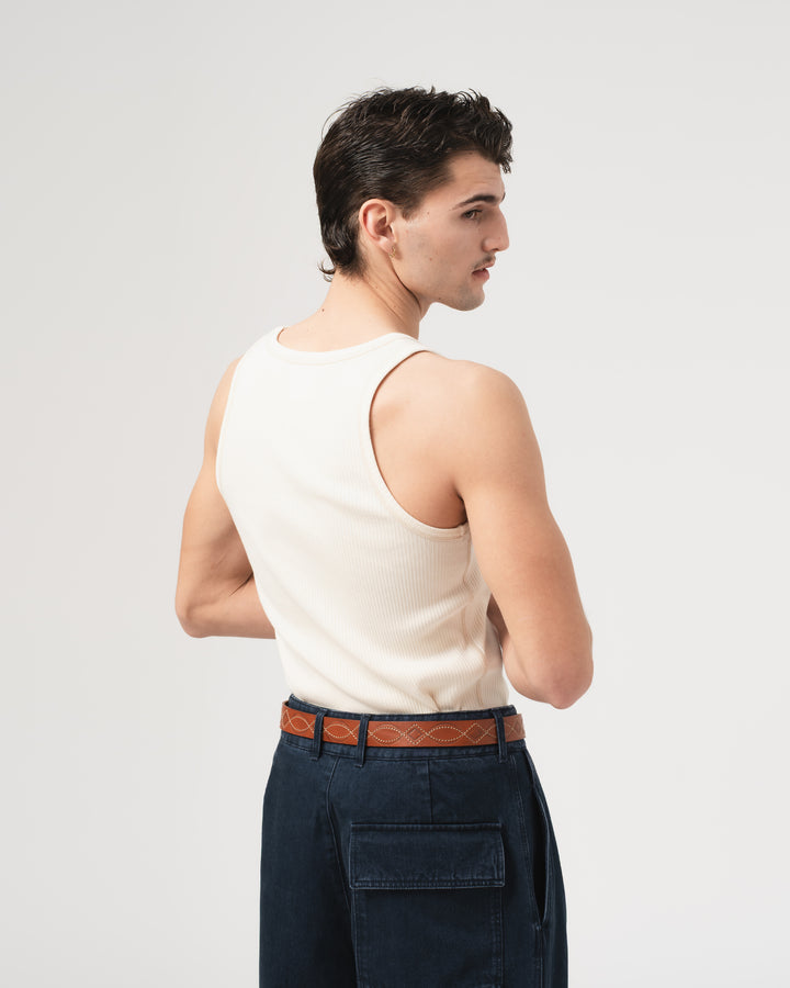 Tank Top Military Rib Ecru