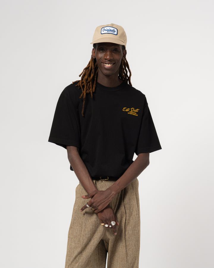 Cowboy Hat Tee Open End Black