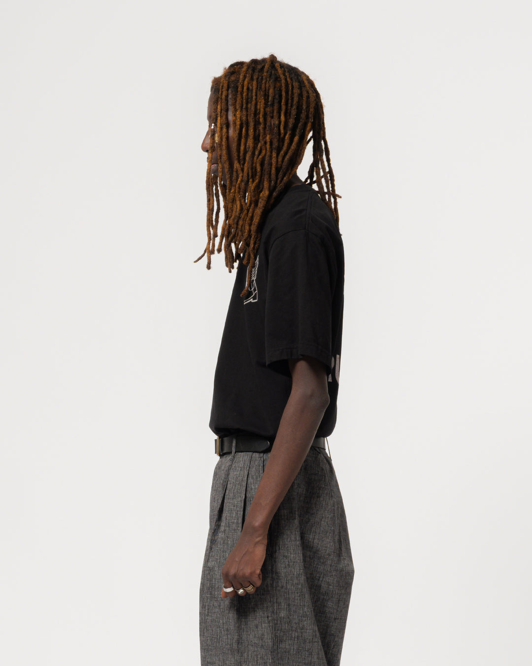 イートダスト ランニングTシャツ オープンエンド ブラック