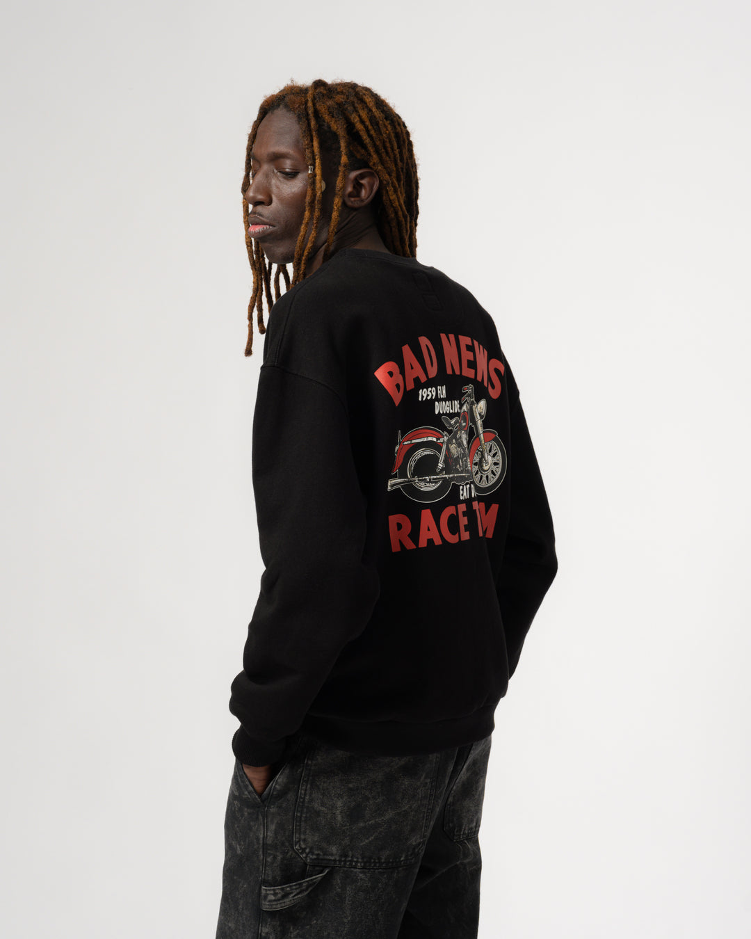 Detroit Sweater Bad News Basic Fleece Black