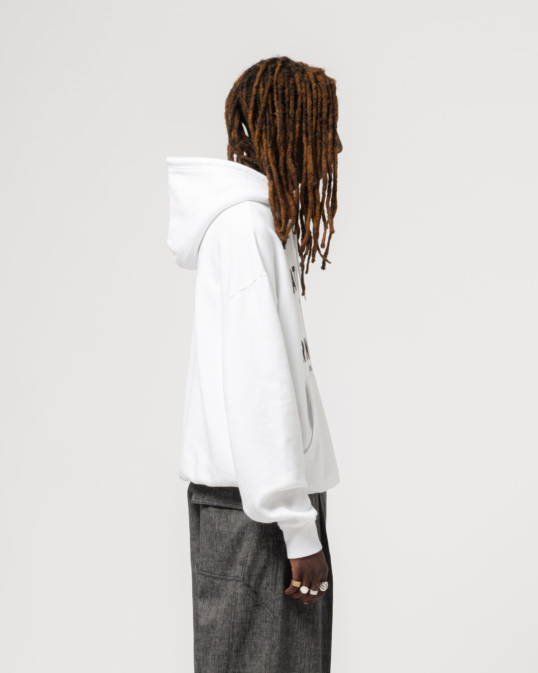 Eat Dust Running Hoody Basic Fleece White