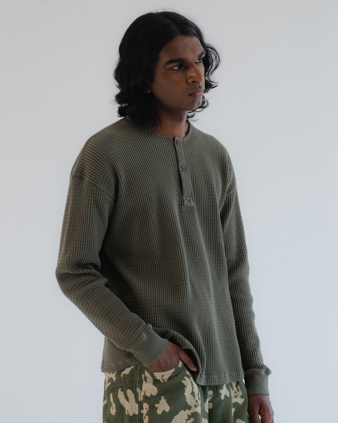Venice Sweat Heavy Waffle Cotton Litchen