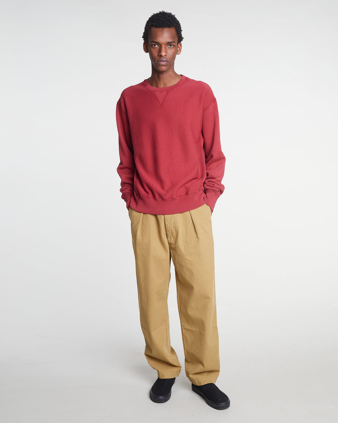 Steeve Sweater Cotton Fleece Wine