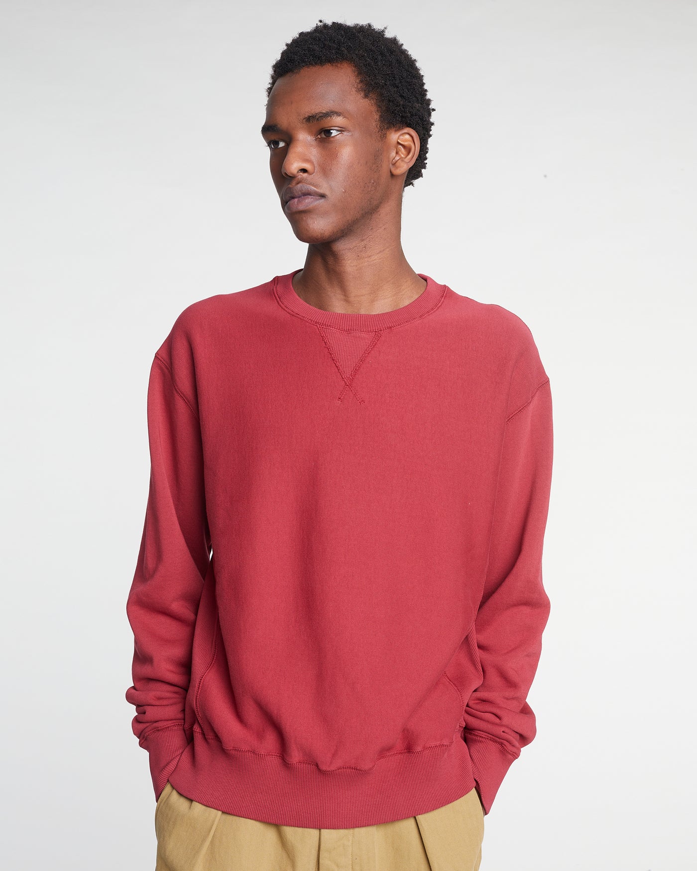 Steeve Sweater Cotton Fleece Wine
