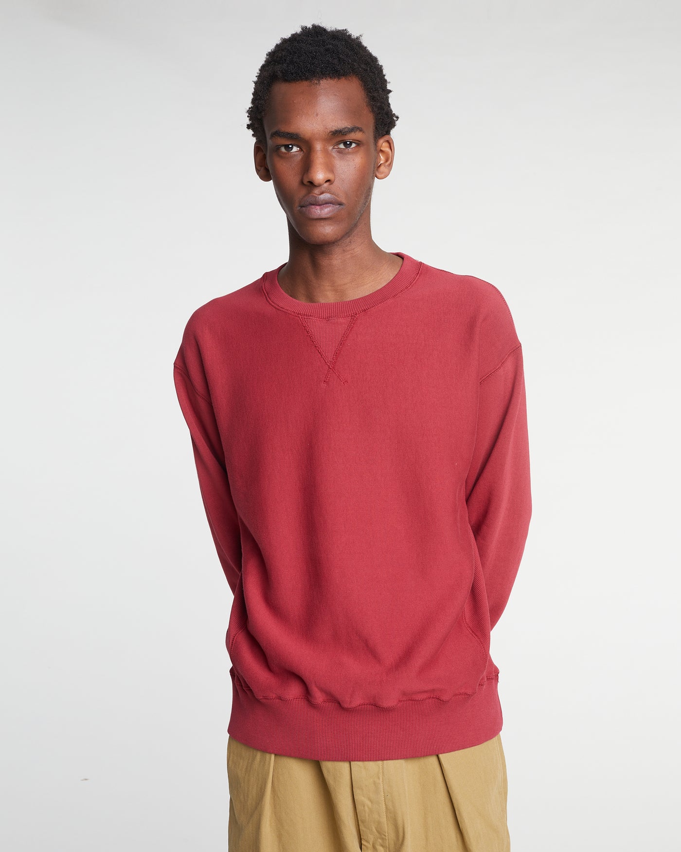 Steeve Sweater Cotton Fleece Wine