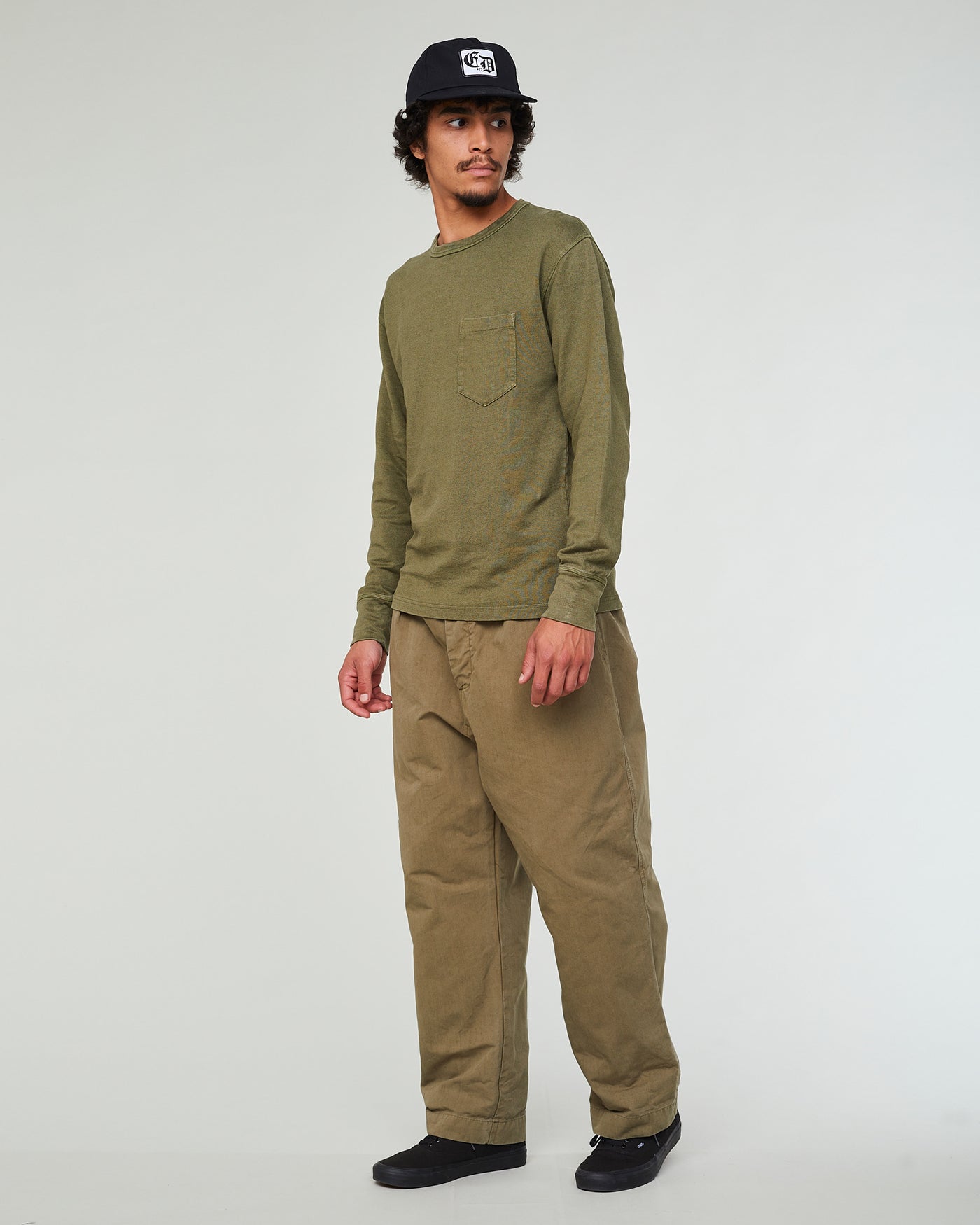Long Sleeve Pocket T Military Jersey Khaki