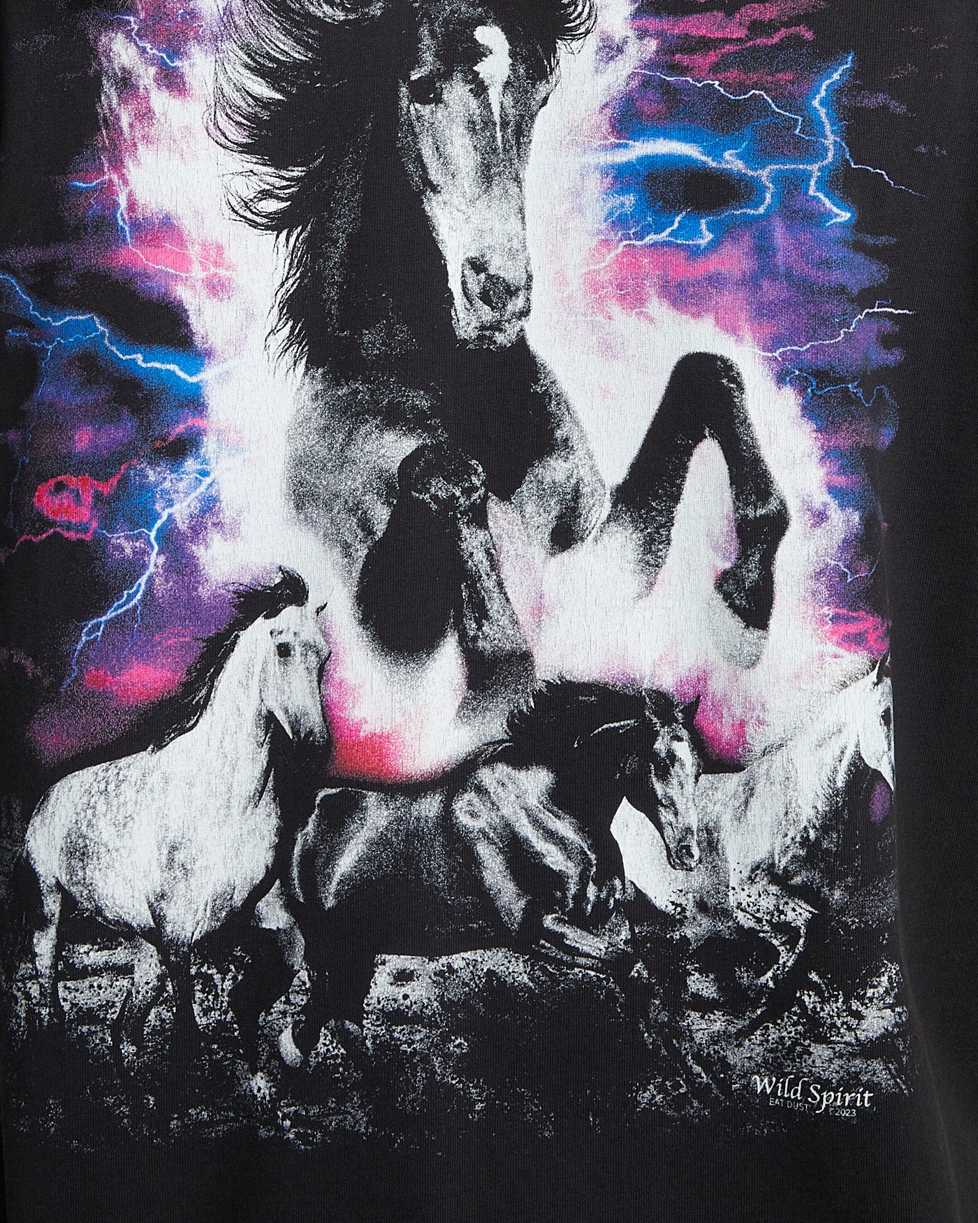 Russell-T Wild Horses Basic Jersey Vintage Black