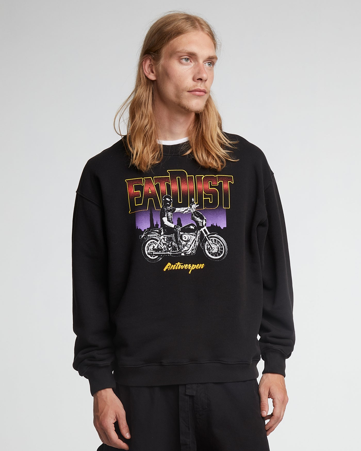 Detroit Sweater Motobike Basic Fleece Vintage Black