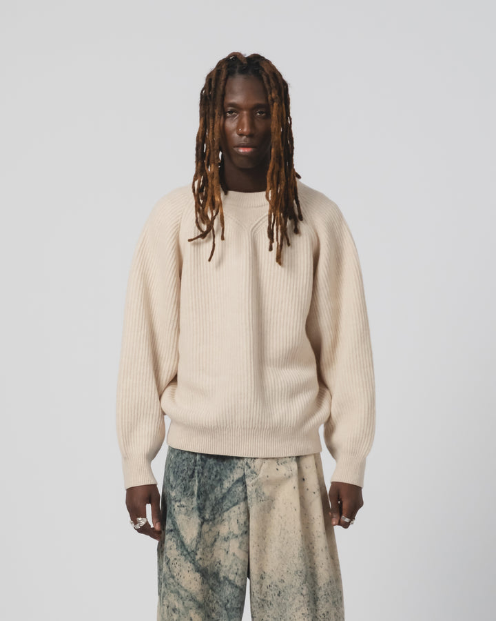 Crew Neck Sweater Delta Wheat
