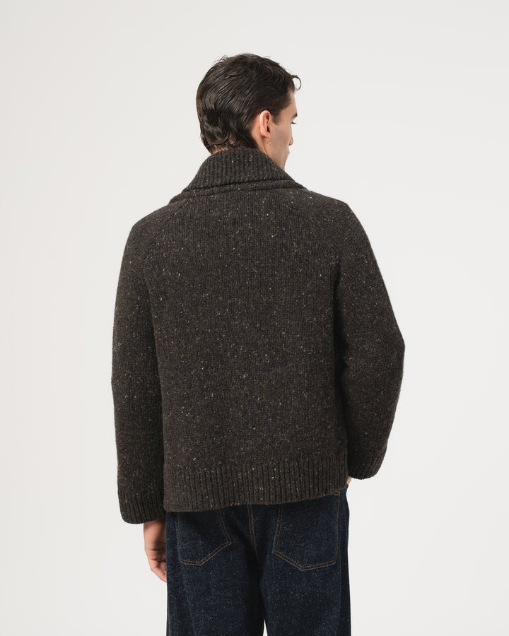 Flying Boot Cardigan Minotaurus Asphalt/Oat