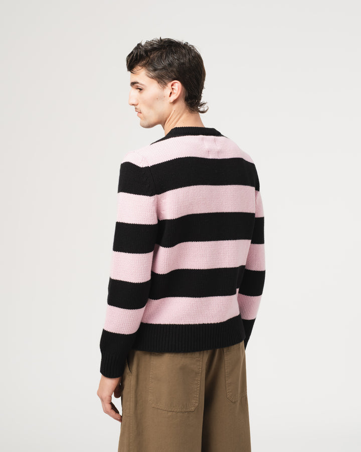 Club Sweater Delta Yarn Black/Pink Stripes
