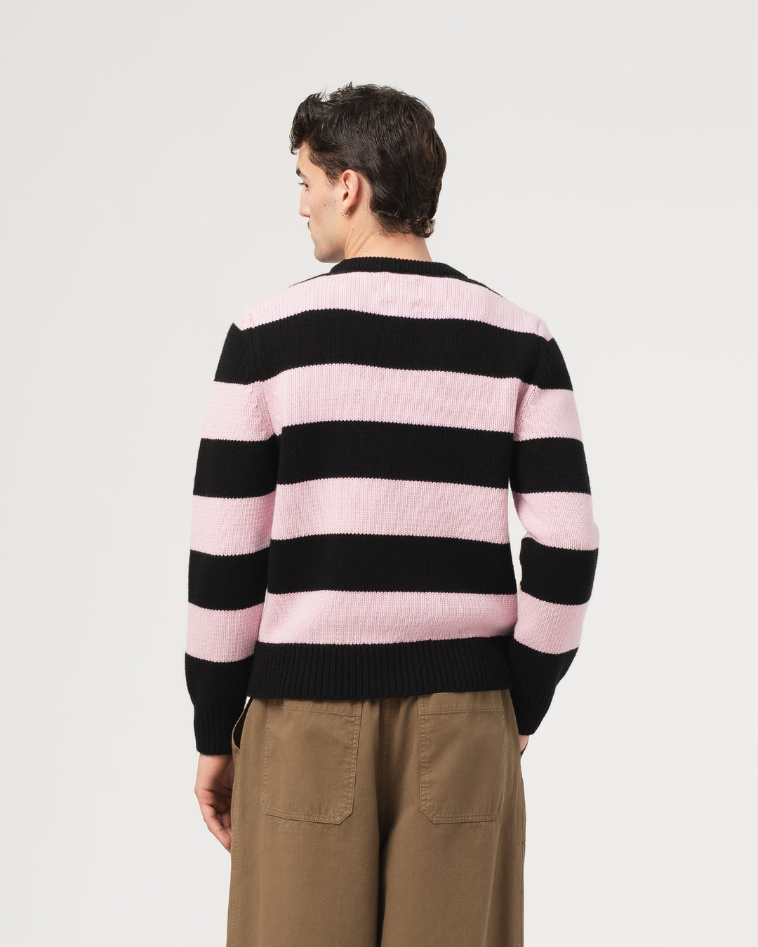 Club Sweater Delta Yarn Black/Pink Stripes
