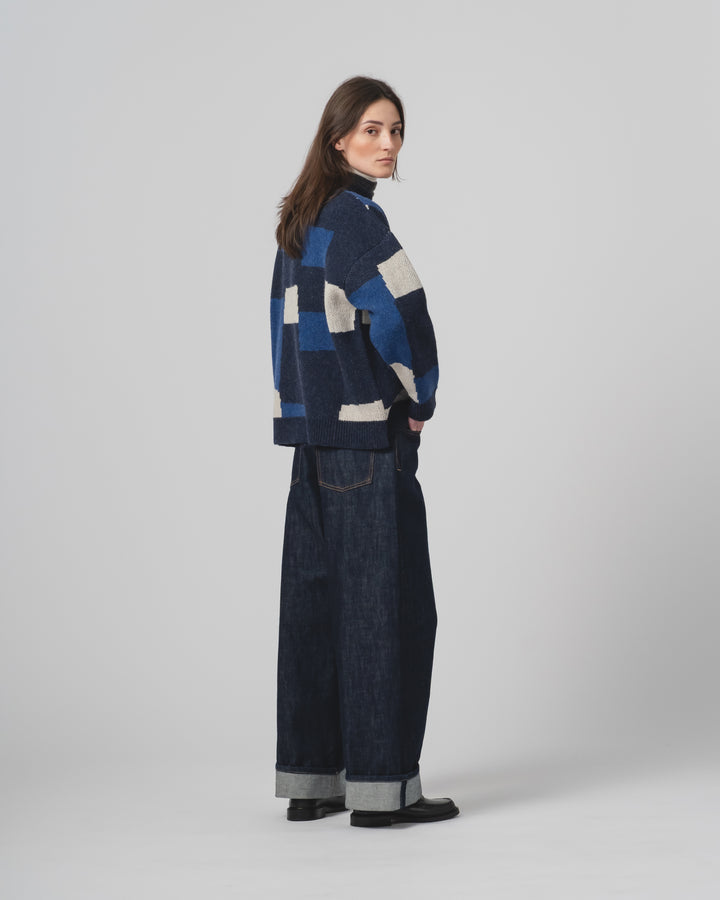 パッチ付きセーター ヨークシャー インクト