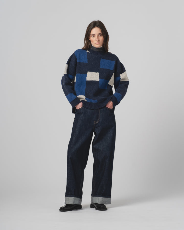 パッチ付きセーター ヨークシャー インクト