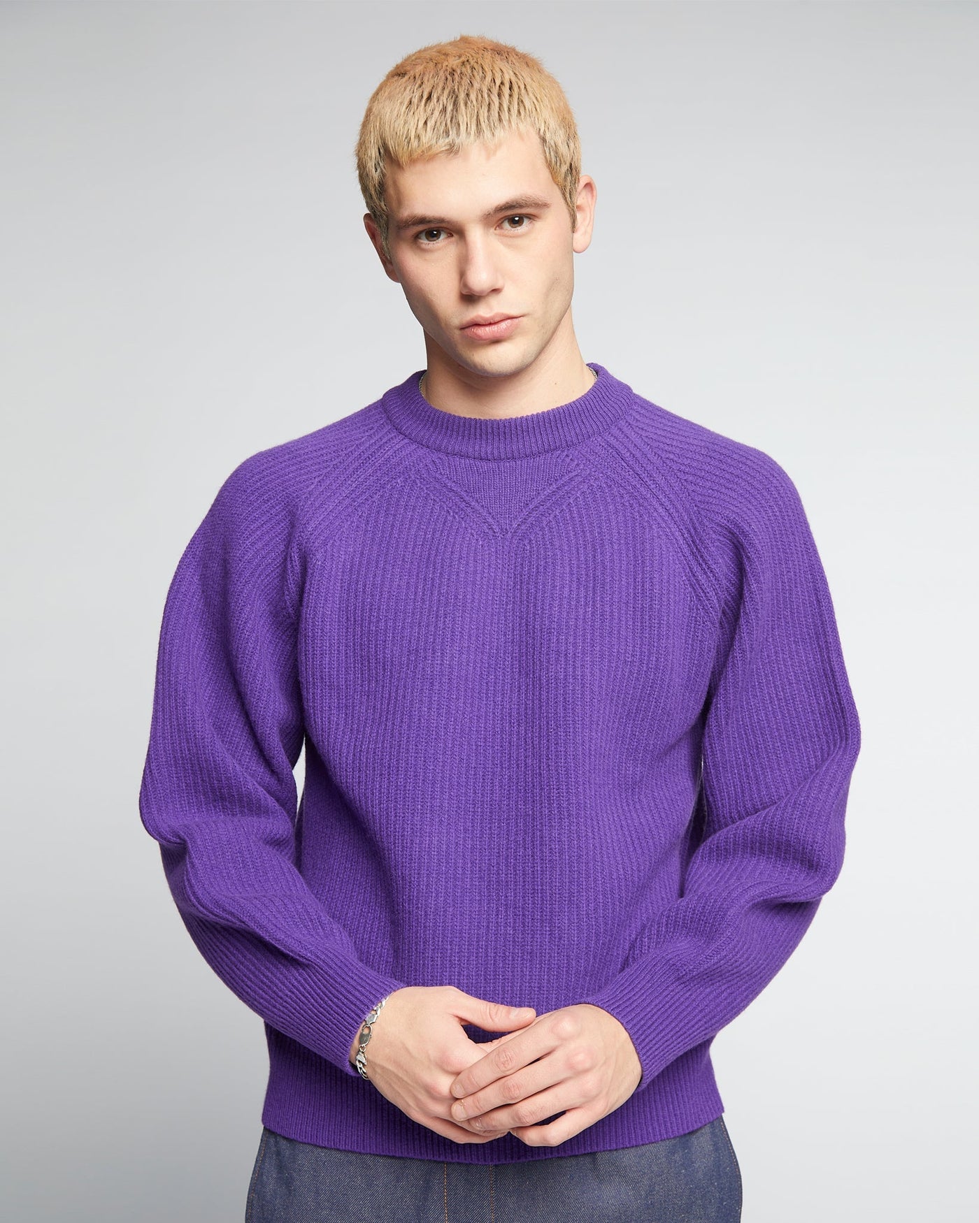 Crew Neck Sweater Delta Violet