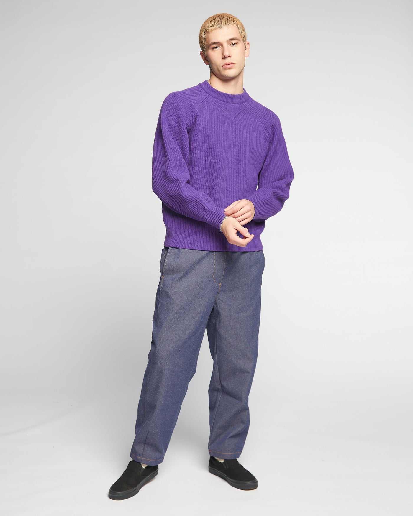 Crew Neck Sweater Delta Violet