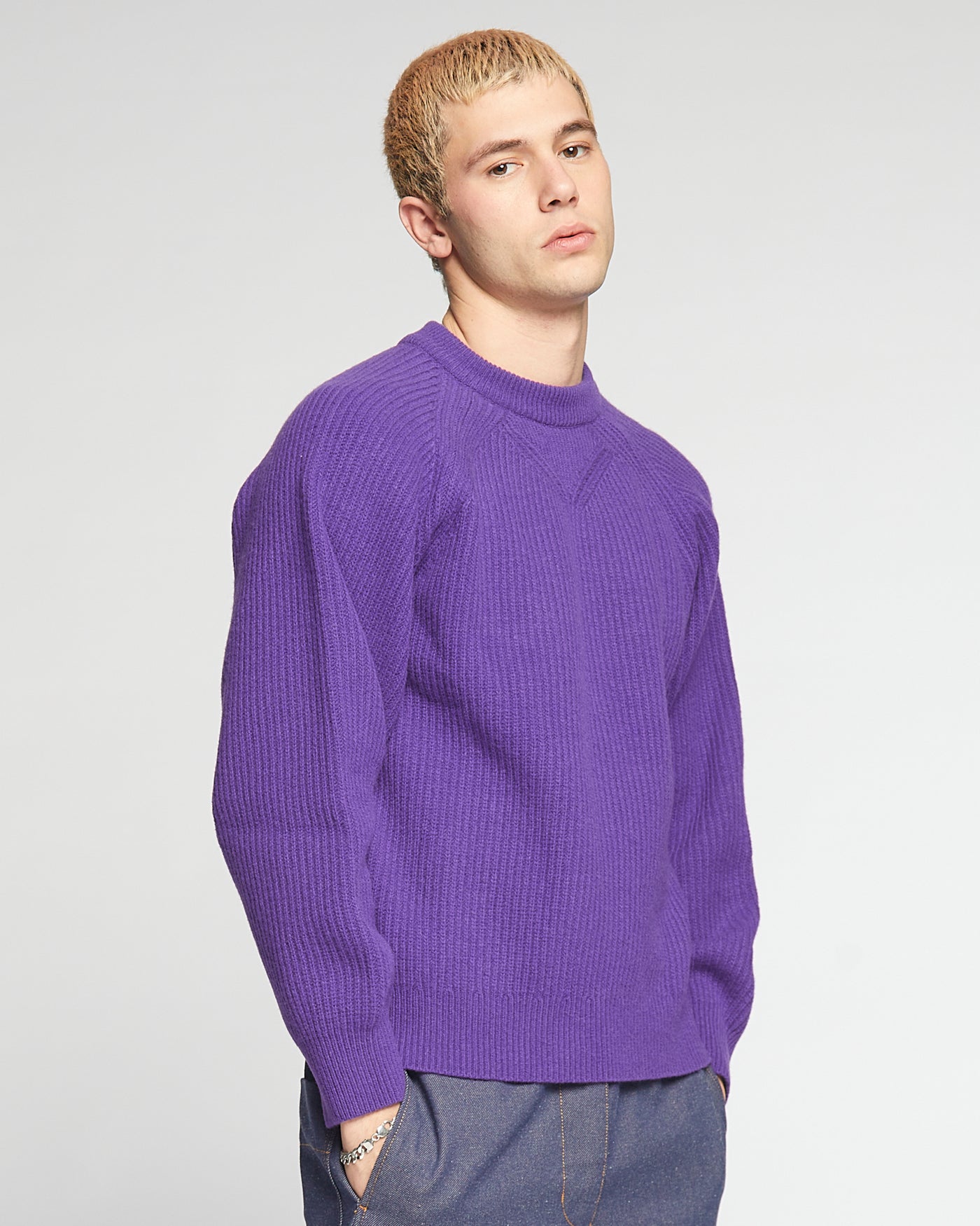 Crew Neck Sweater Delta Violet