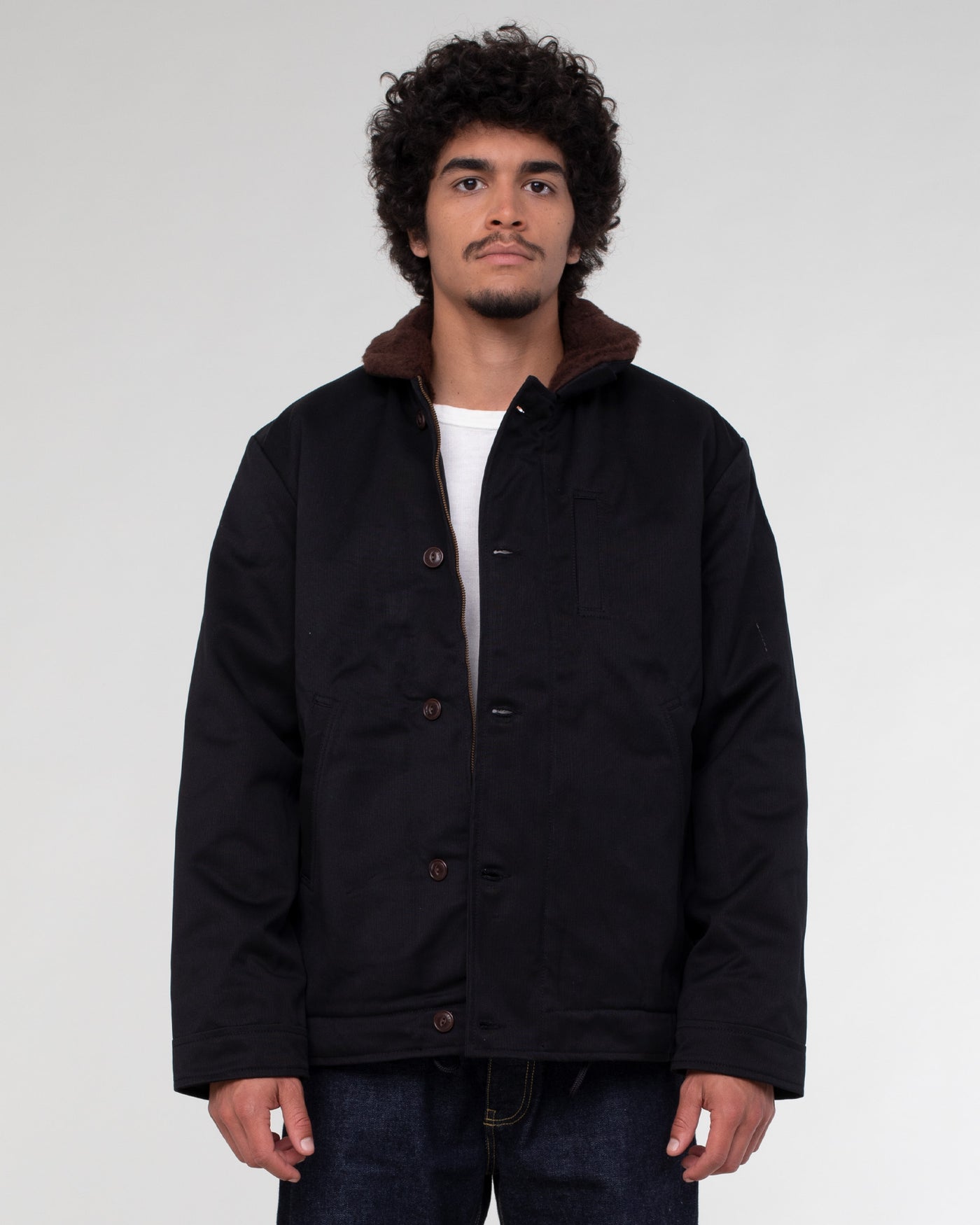 Deck Jacket Bedford Cords Black